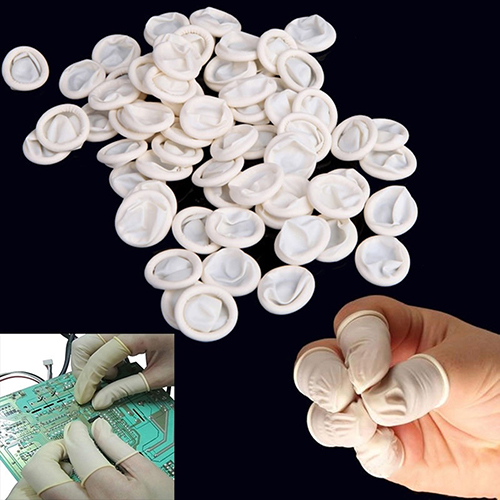 100Pcs Disposable Latex Finger Cots Nail Art Protective Fingertips Cover Gloves